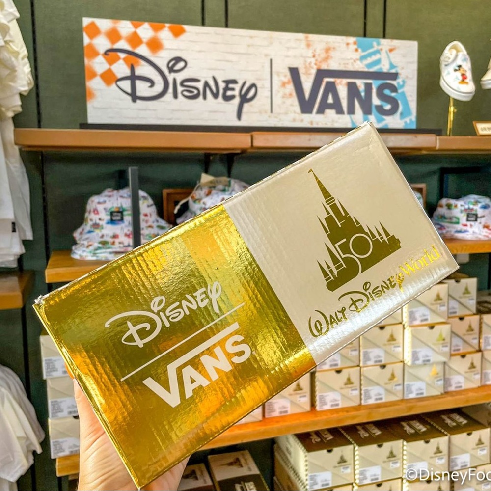 Disney Parks 2022 50th Anniversary Magic Vans Slip On Shoes - Picture 3 of 3